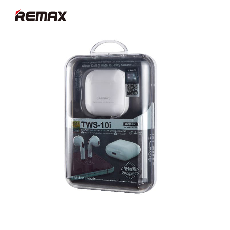 Tai nghe Bluetooth Remax TWS 10i hay tai nghe không dây tws 10 có đốc sạc kèm 2 tai dòng cảm ứng- Tai nghe không dây Remax TWS10 nhỏ gọn