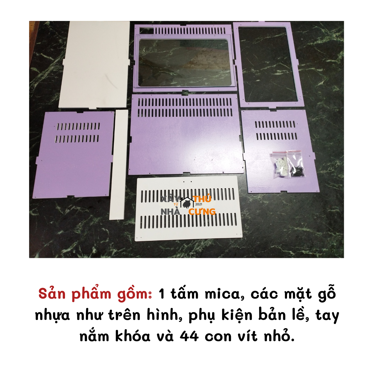 Chuồng nuôi bò sát, rắn, ếch pacman, rùa, ốc mượn hồn