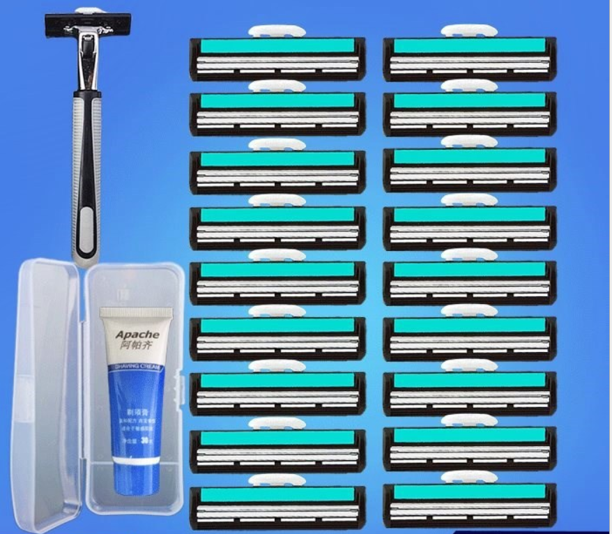 bộ cạo râu 38 món - bộ kit cạo râu loại tốt siêu tiết kiệm - bộ dao cạo râu cao cấp 38 món (1 dao cạo + 36 lưỡi + 1 tuýp kem cạo) -cực sạch, không gây đau rát da - dụng cụ làm đẹp cho phái mạnh - chăm sóc cho nam giới nonchua 6