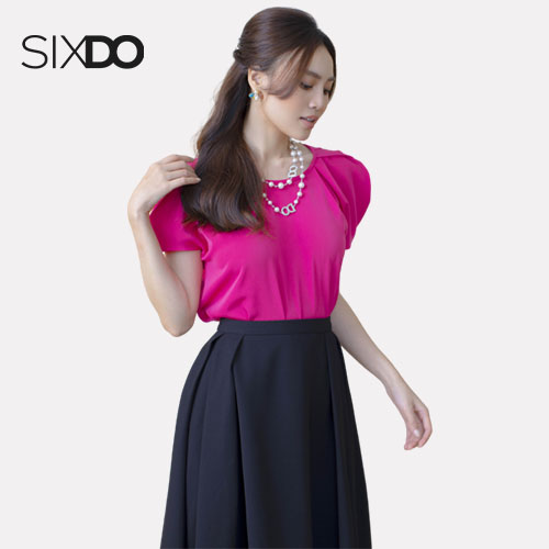 Chân váy đen xếp ly hai bên sườn SIXDO (Black Mini Skirt)