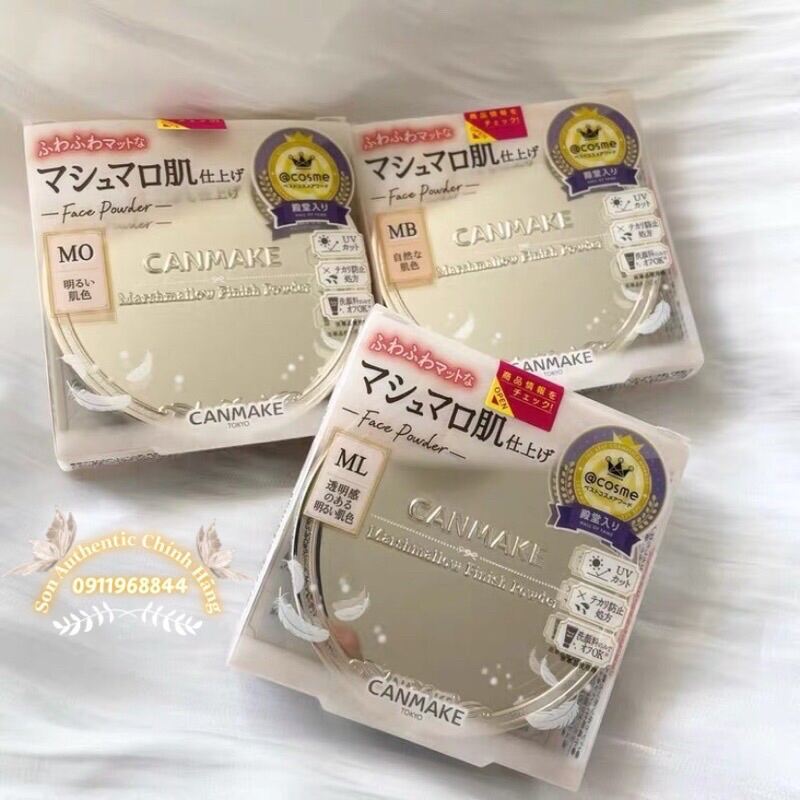 (New 2022 +Chuẩn Auth) Phấn phủ Canmake Marshmallow Finish Powder