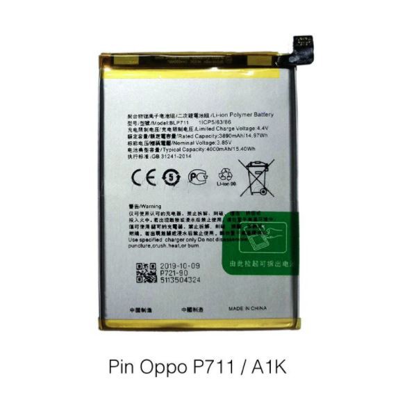 Pin oppo p711 / a1k / 4000mah