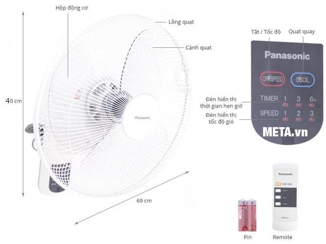 Quạt treo tường Panasonic F-409M