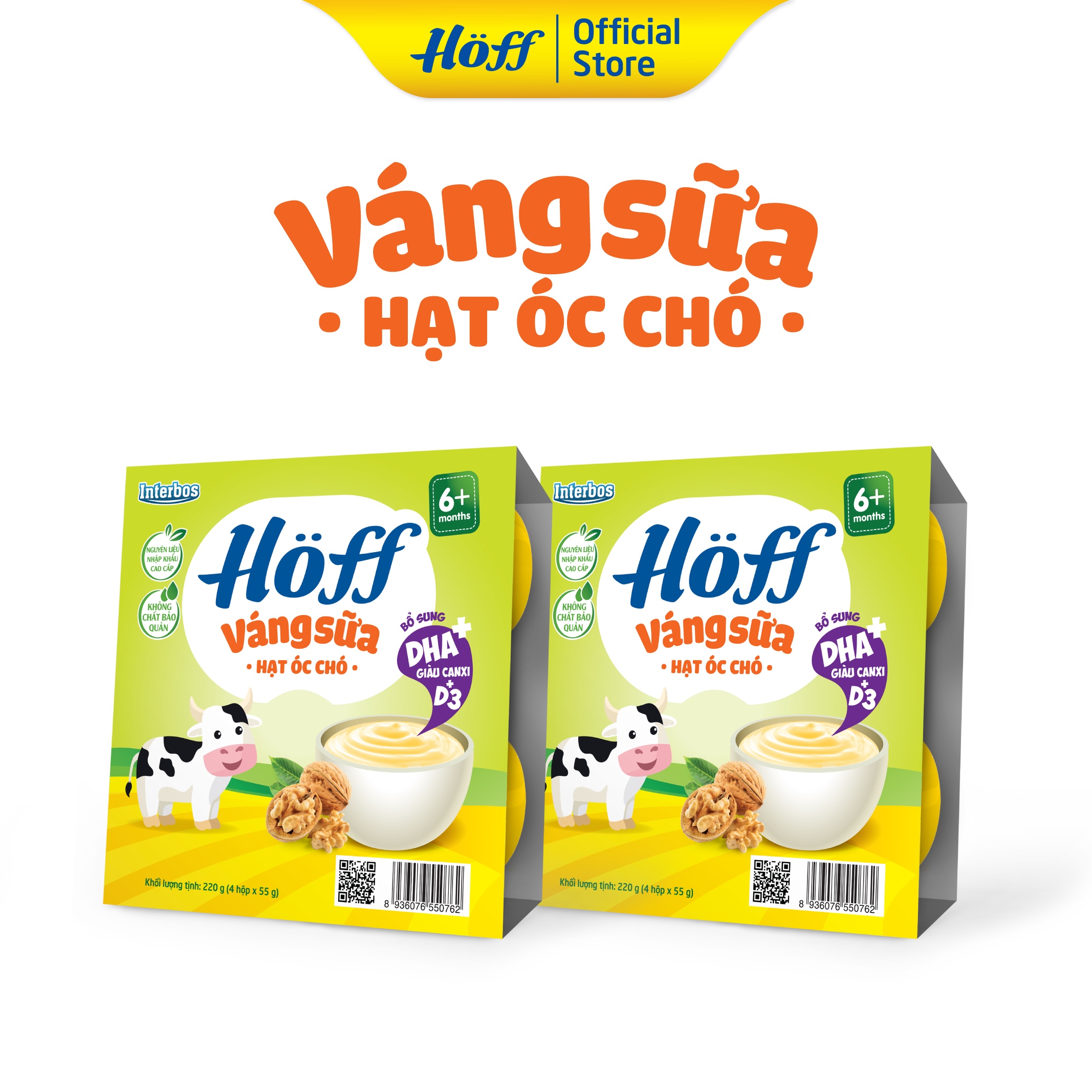 Váng Sữa Hạt Óc Chó HOFF (1 thùng - 48 hộp)