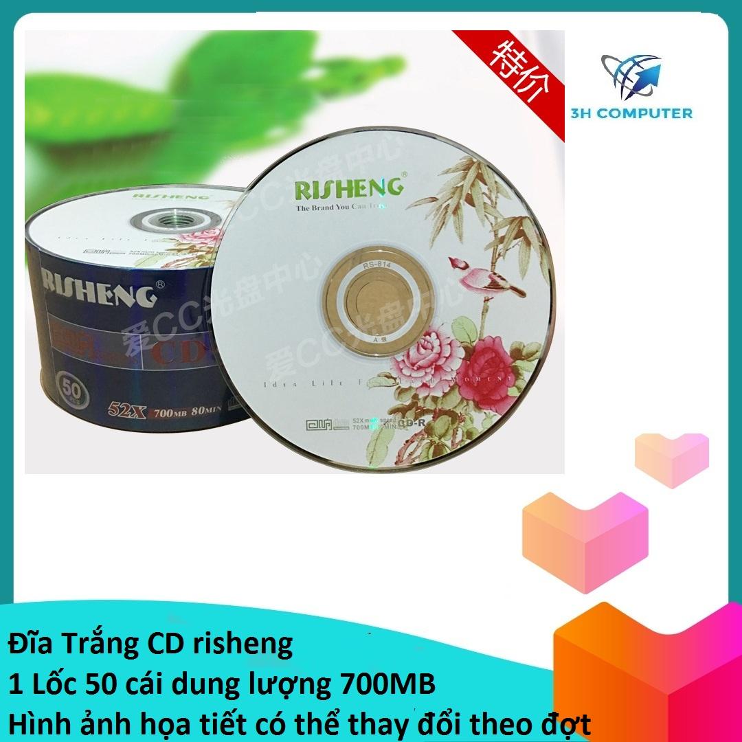 Đĩa CD Trắng RISHENG lốc 50 cái 700MB