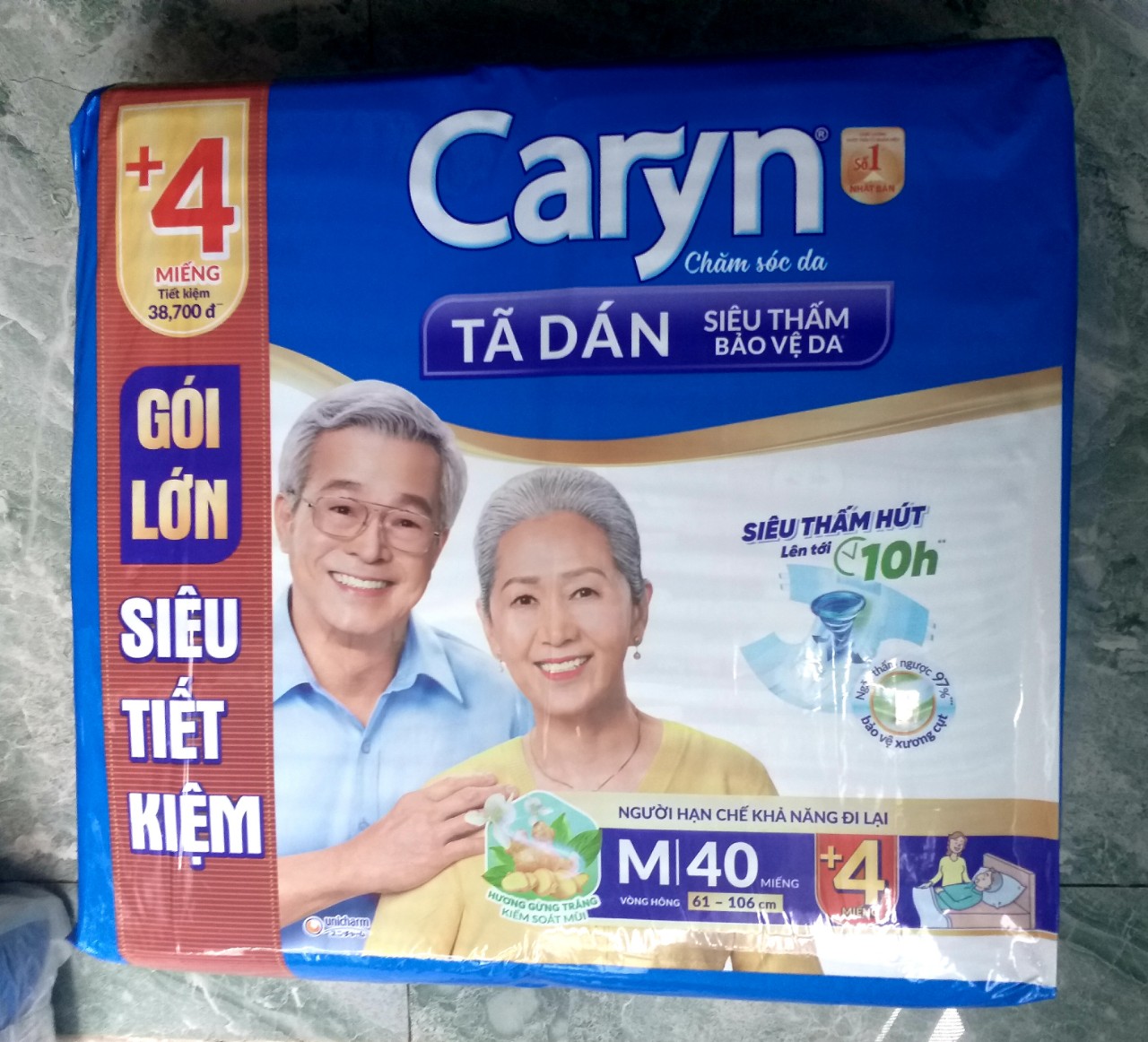 TÃ DÁN CARYN SIZE M40 MIẾNG, SIZE L40 (SIZE CŨ ML40) MIẾNG