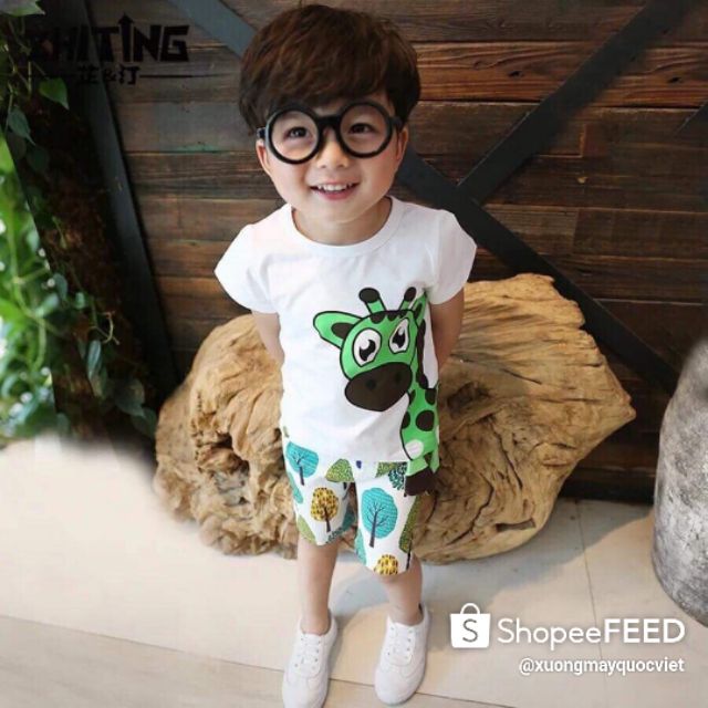 Bộ đồ Hươu cao cổ cho bé 7-18kg(xả kho)