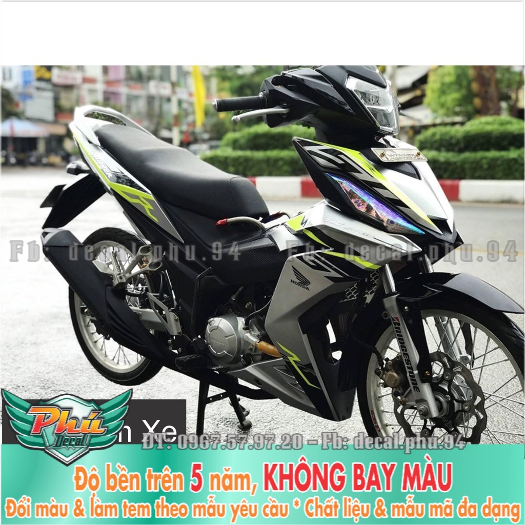 Tem rời winner v1 gtr 150 xe bạc 2 mã 3