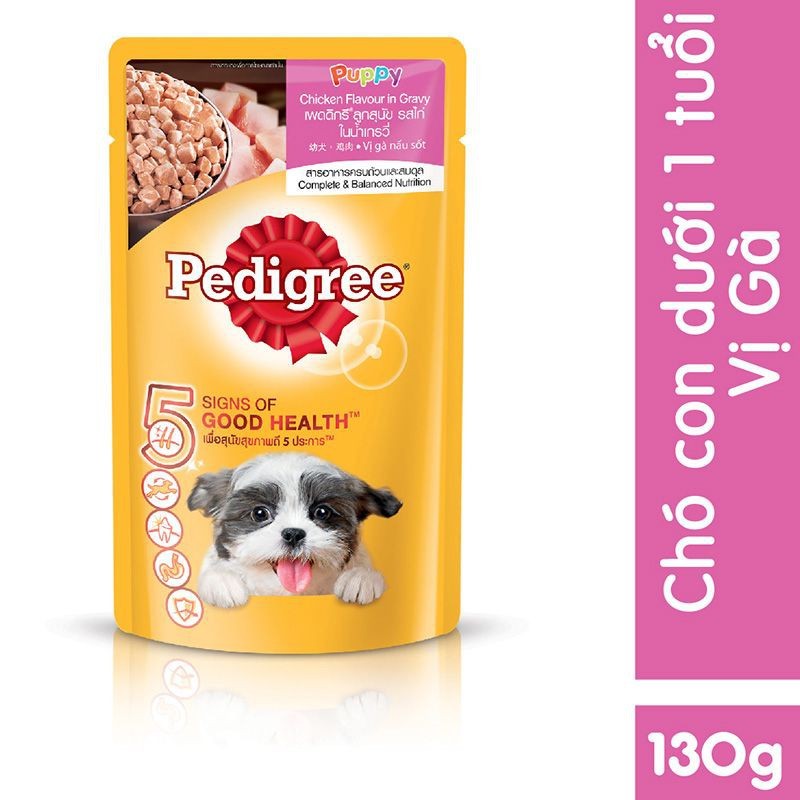 Thức ăn Pedigree cho chó dạng sốt túi 130 Gram