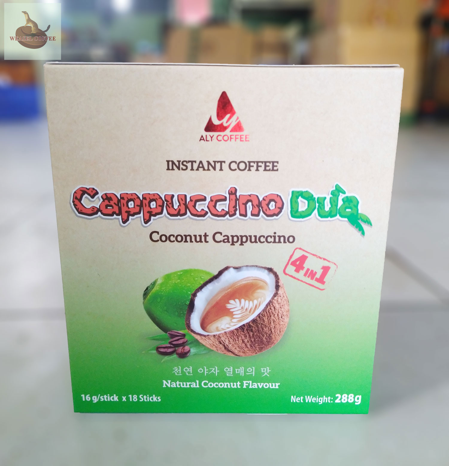 Combo 2 hộp ( 36 gói x 16g ) - Cà Phê Dừa Hòa Tan Cappuccino