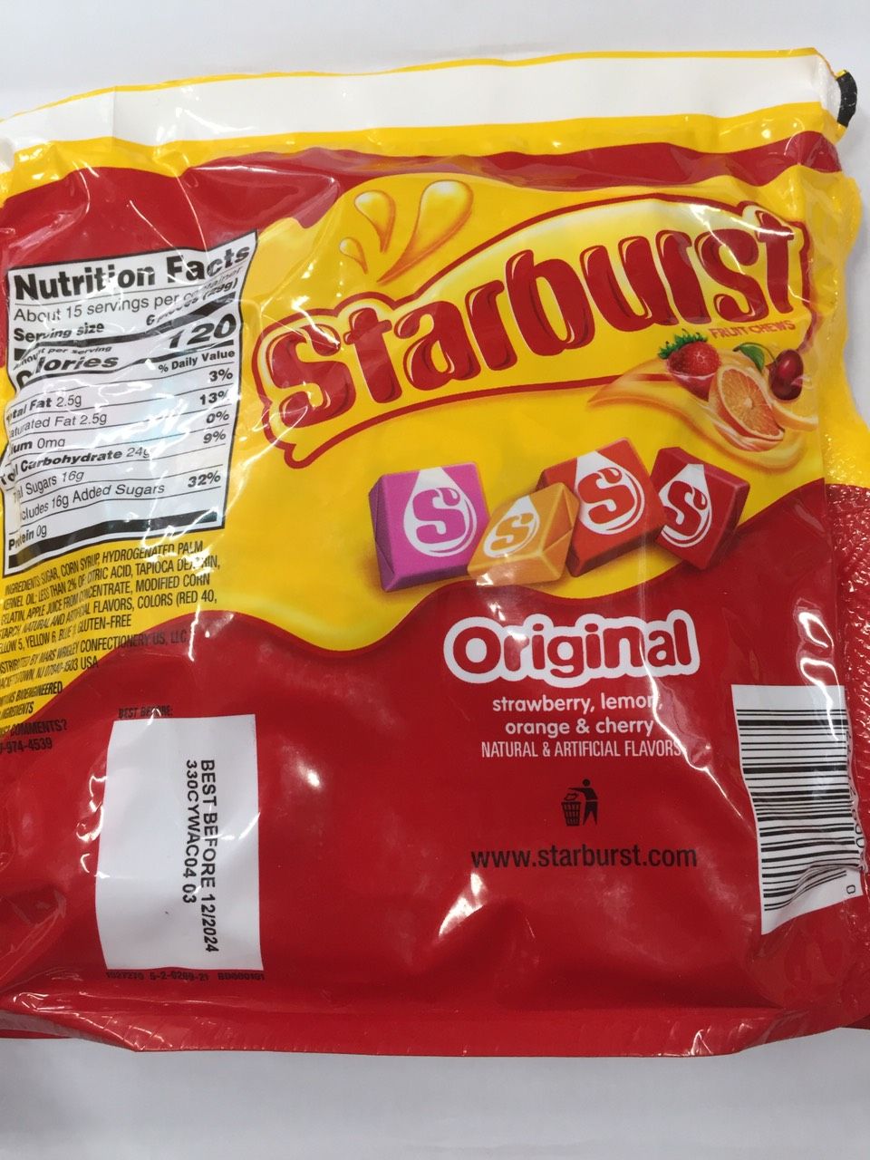 Kẹo mềm Starburst trái cây (442.3g) Hàng Nhập Mỹ
