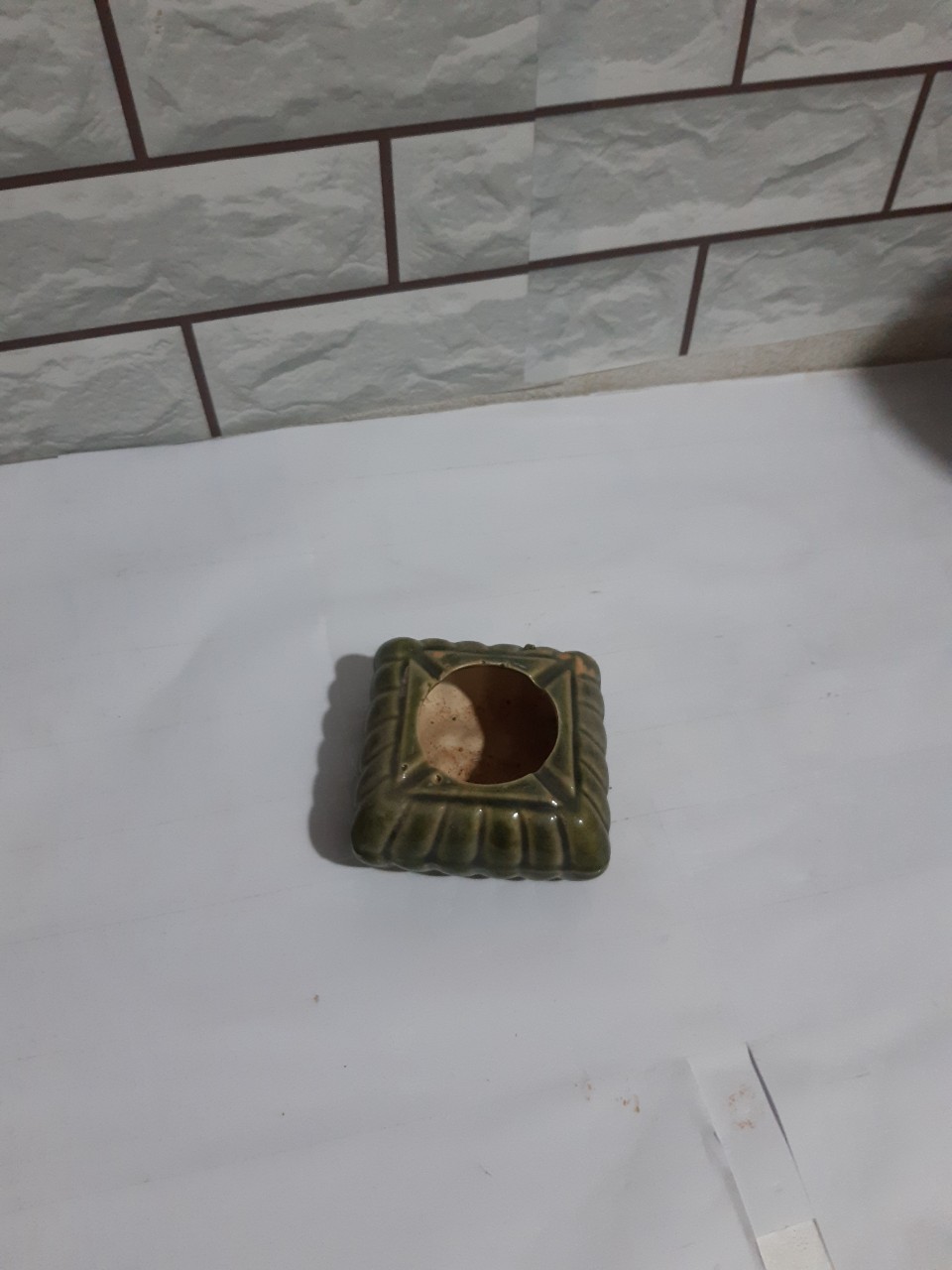 [HCM]Gạt tàn men xanh xưa 5*10 cm