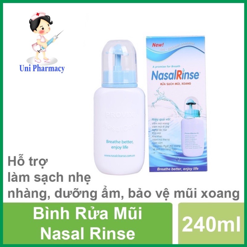 Bình Rửa Mũi Nasal Rinse (Bình + 10 Gói Muối)