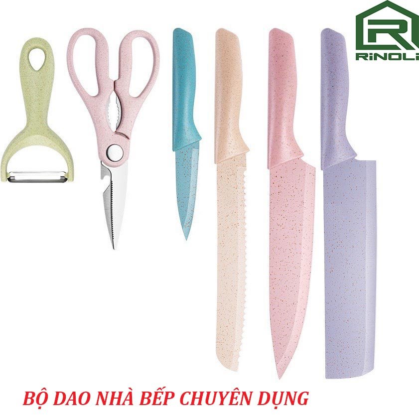 BỘ DAO LÚA MẠCH KHÁNG KHUẨN 6 MÓN CAO CẤP - RINOLI