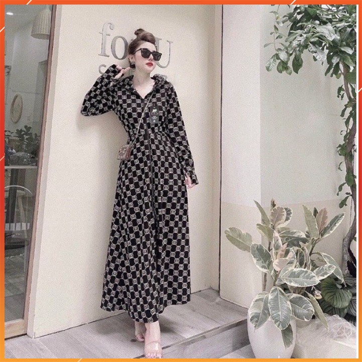 Áo Chống Nắng Nữ Toàn Thân Cao Cấp Dáng Dài Chùm, Siêu Dẹp Chất UMI Lạnh Siêu Thoáng Mát Co Giãn