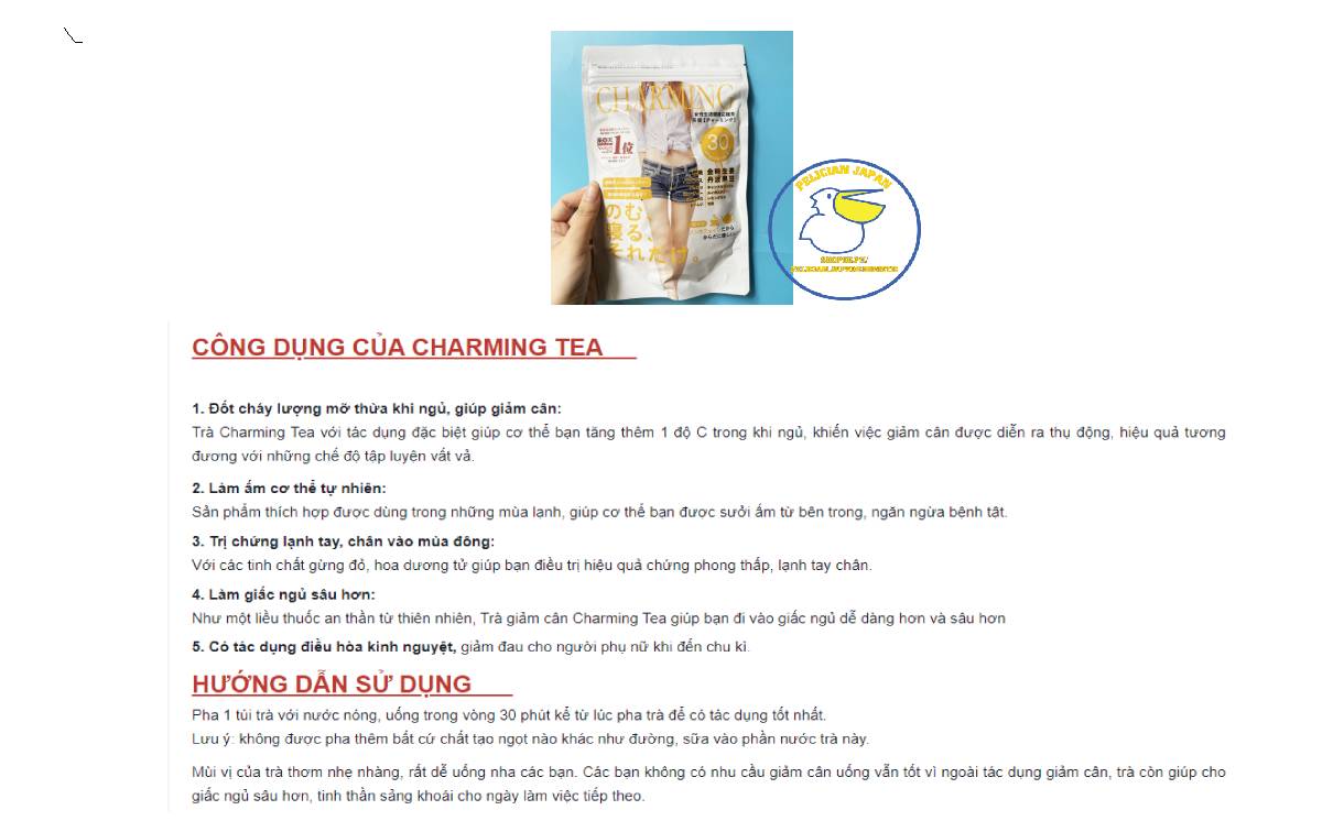 TRÀ CHARMING 30 GÓI