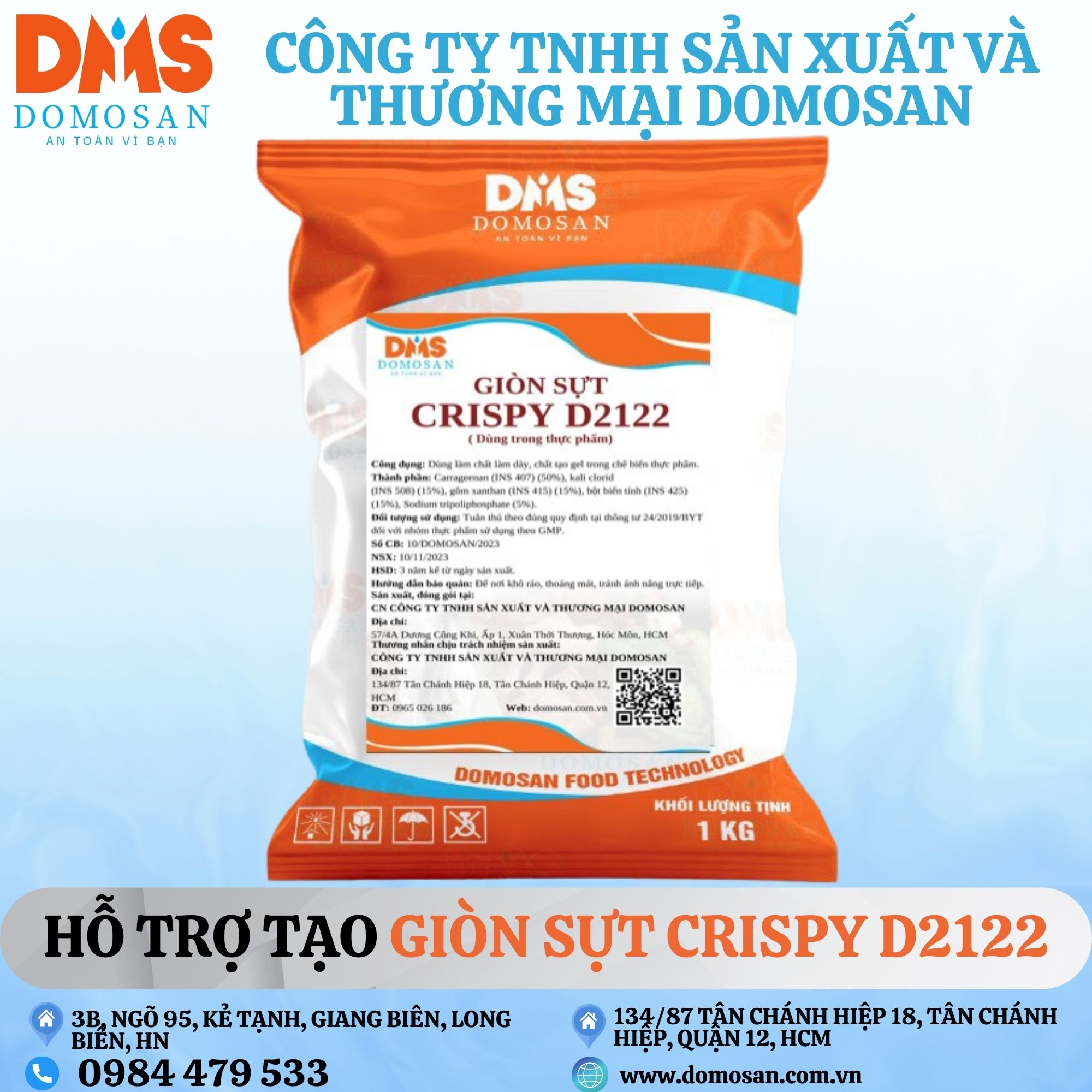 [HCM]Chất tạo Giòn Dai Sần Sật CRISPY D2122