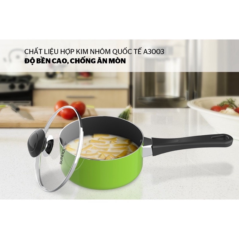 Nồi nấu bột - quánh nấu cháo Sunhouse 14cm cho bé
