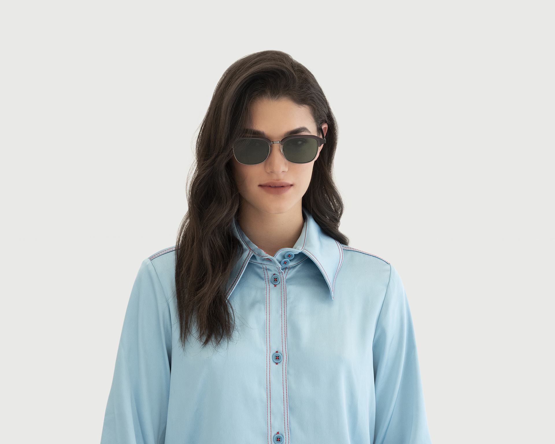 Kính mát Sunnies Studios Gọng Vuông Castro in Graphite