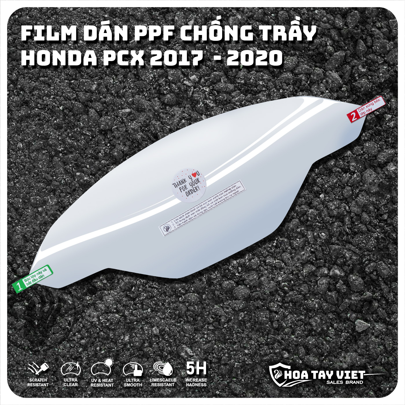 Miếng dán PPF bảo vệ mặt đồng hồ xe Honda PCX 2017 - 2020
