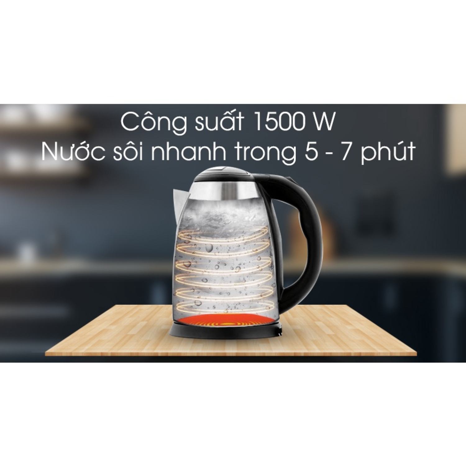 Ấm siêu tốc inox SUNHOUSE SHD1182