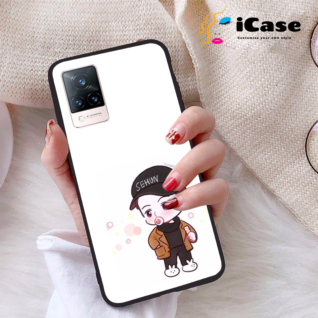 Ốp lưng Vivo V21 5G viền dẻo TPU BST Chibi