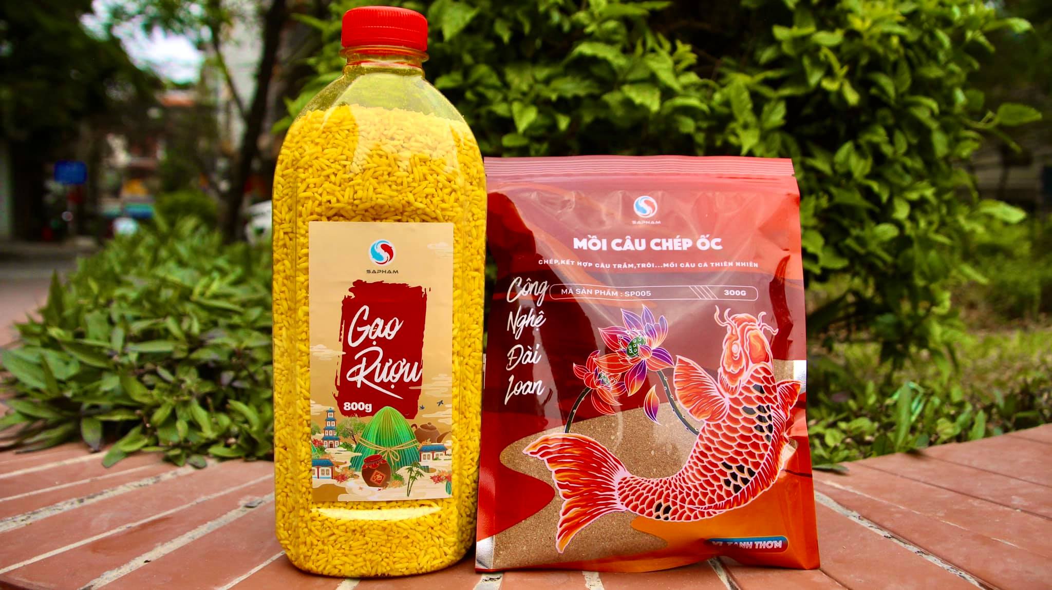 Combo 1 GÓI mồi Chép Ốc + 1 chai Gạo Ruou Sa Phạm