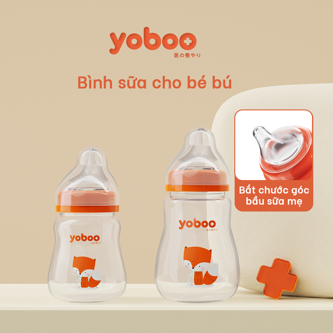 Bình Sữa Cho Bé yoboo Nhựa PP 160ml - Chất lượng Nhật Bản