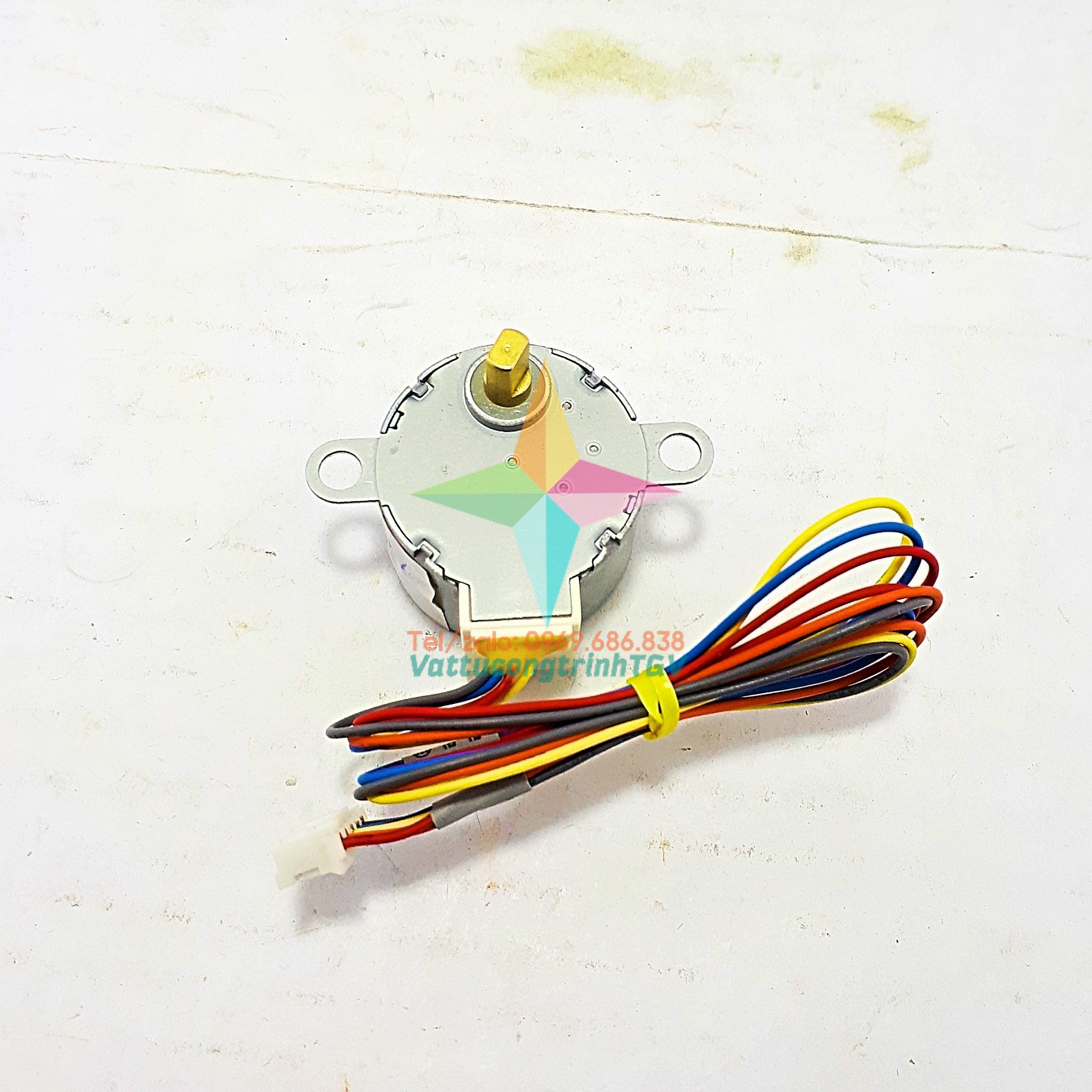 Motor cánh vẫy điều hòa 28mm chân thẳng 12V DC