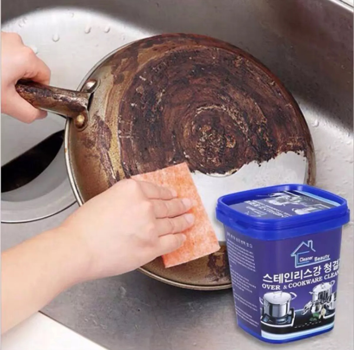 [SIÊU SẠCH] KEM CHÀ RỬA ĐÁNH BÓNG NỒI CHẢO SIÊU SÁNG OVEN HÀN QUỐC CAO CẤP - BỘT TẨY RỬA XONG NỒI HIỆU QUẢ NHANH ĐÁNH BAY MỌI VẾT BẨN CỨNG ĐẦU