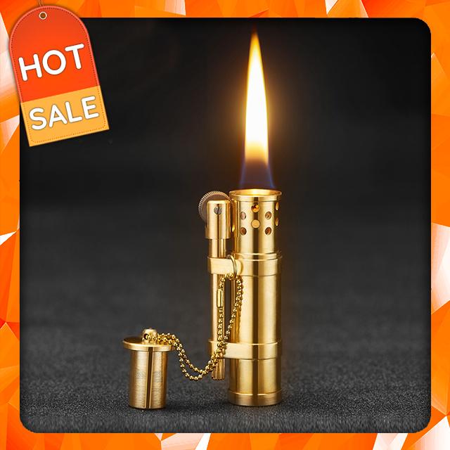 Vỏ Hộp Quẹt Bật Lửa Xăng Đá TC16 Làm Bằng Đồng Nguyên Chất Thiết Kế Thủ Công Độc Lạ Tinh Tế Màu Vàng   (KHÔNG GAS, KHÔNG XĂNG)