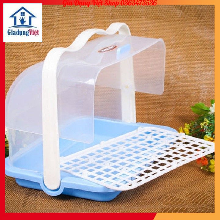 Khay Úp Ly Cốc Nhỏ Việt Nhật Có Nắp Đậy Tiện Lợi No.1360 - Giao màu ngẫu nhiên