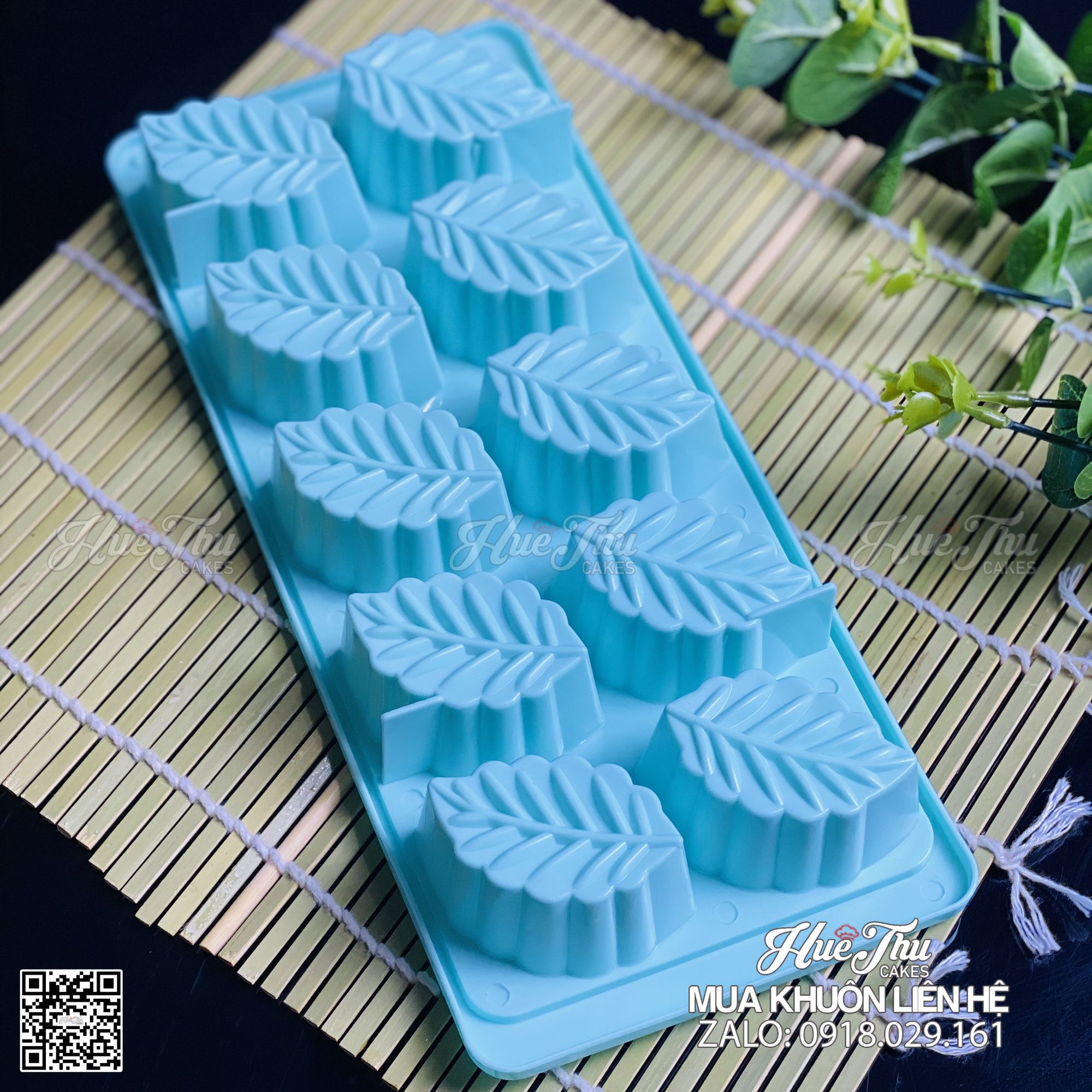 Khuôn rau câu, khay đá Chiếc Lá đổ thạch rau câu 3D 4D