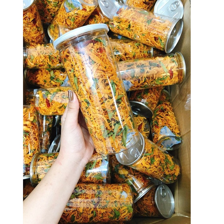 300g KHÔ GÀ LÁ CHANH LON PET