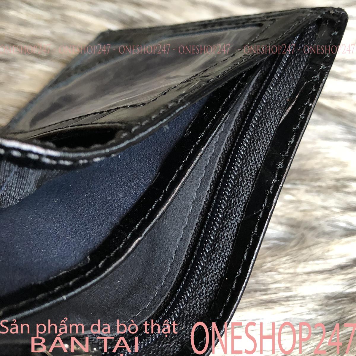 Ví da bò vân cá sấu 100% da bò thật C4V  ONESHOP247