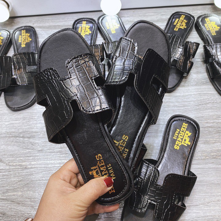 DÉP LÊ CHỮ H DA RẮN SIÊU RẺ-538