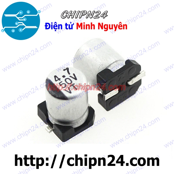 Tụ nhôm 4.7uf 50v 4x5.4mm