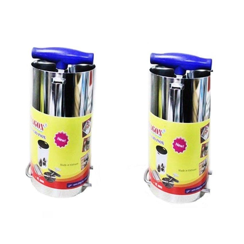 [HCM]Bộ 2 khuôn làm giò chả Inox Dragon (loại 1 Kg)