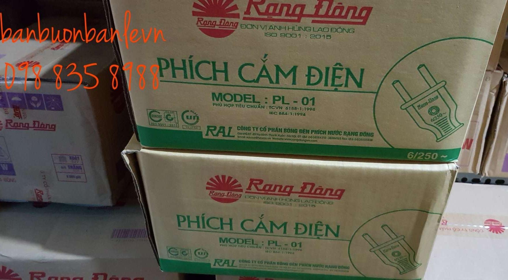 Combo 10 phích cắm điện Rạng Đông PL 01