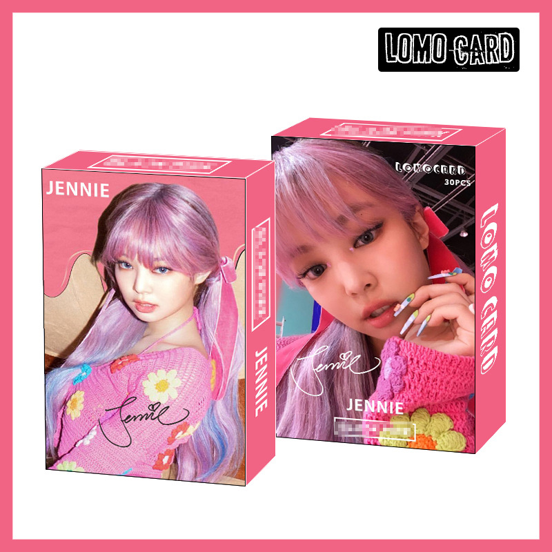 韩星周边女团粉墨 ROSE JENNIE RISOO LISA 照片卡写真珍藏LOMO卡