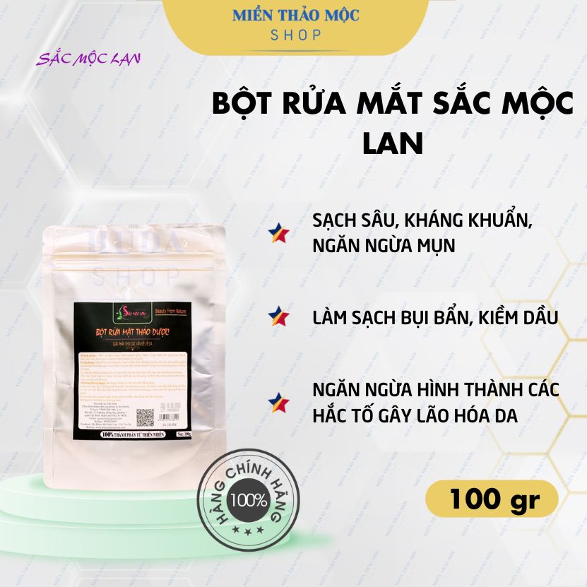 Sắc Mộc Lan-Bột rửa mặt sáng da Sắc Mộc Lan