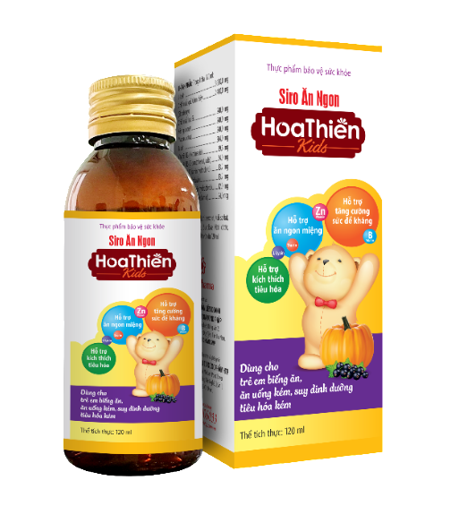 [HCM]Siro Ăn Ngon Hoa Thiên Kids (Hộp/chai 120ml)