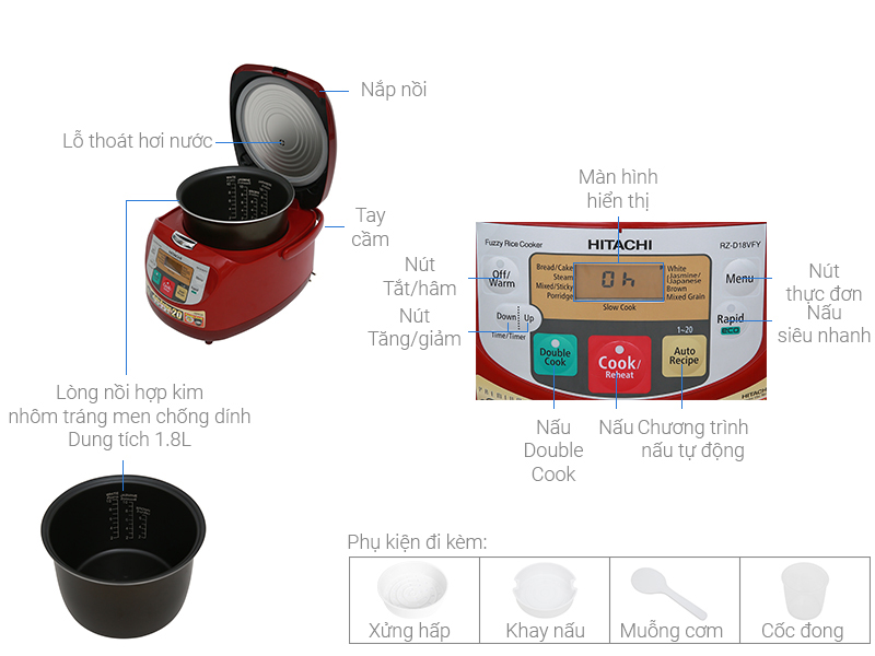 Nồi cơm điện Hitachi RZ-D18VFY
