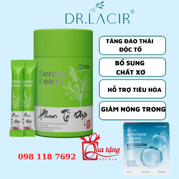 [Mới] PHAN TẢ DIỆP SENNA DETOX THẢI ĐỘC RUỘT PK PHARMA [ Tặng 1 mặt nạ thủy tinh ]