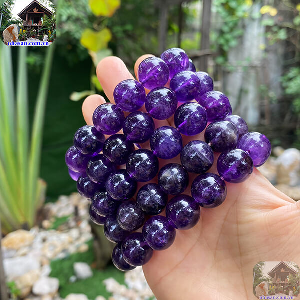 Vòng Tay Đá Thạch Anh Tím Phong Thủy. LZ