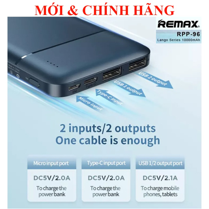 Pin sạc dự phòng 20000mah 22.5w remax rpp-192 , rpp-180 , rpp-96 , rpp-297 \ orico 10000mah