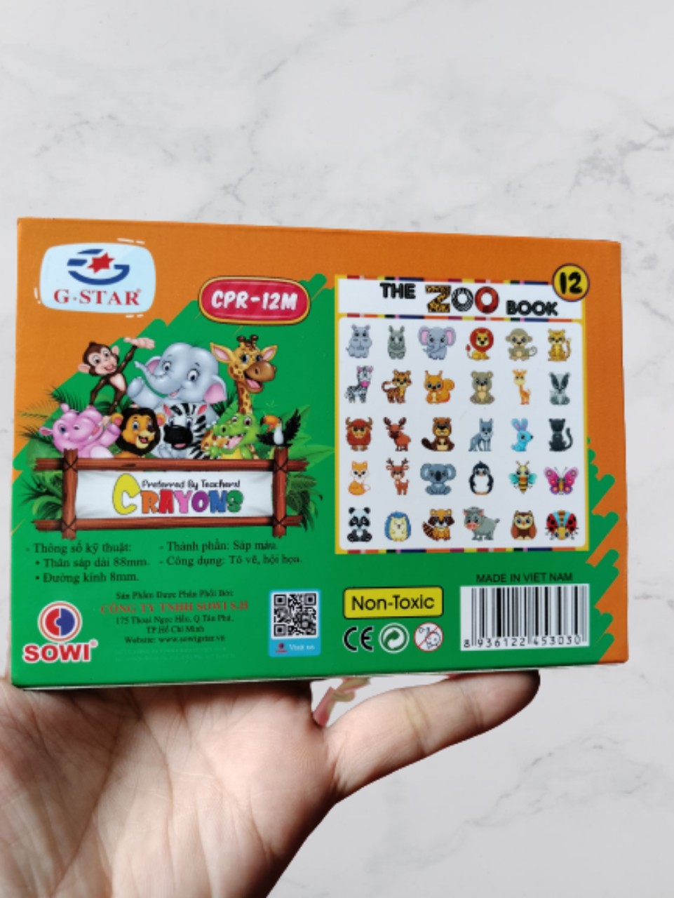 Bút Sáp Màu The zoo Crayons (12 Màu)