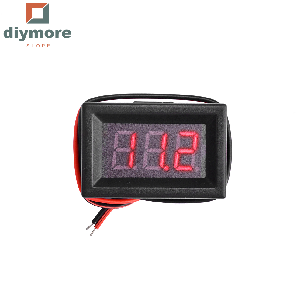 diymore slope Voltage Meter 2 Wires 0.36" DC4-30V Digital Voltmeter Gauge Tester LED Display Panel Mount Car Motorcycle Battery Monitor