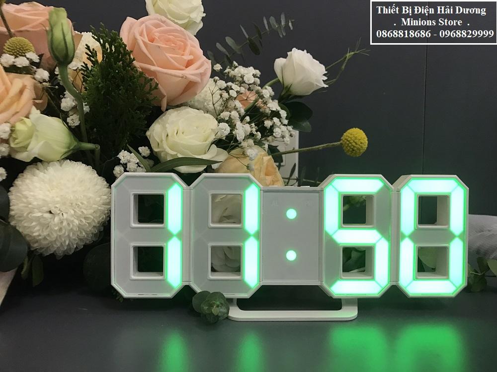 Đồng hồ LED 3D treo tường, để bàn thông minh TN623