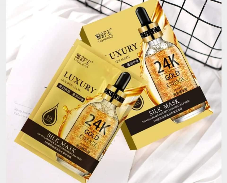 HỘP 10 Miếng MẶT NẠ VÀNG 24k LUXURY GOLDEN MASK (HÀNG MỚI)